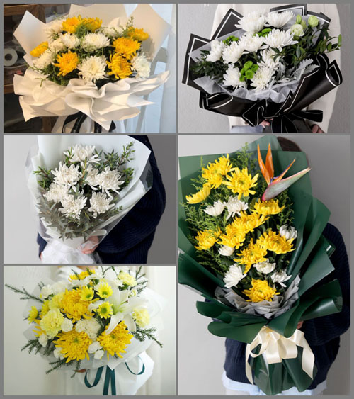 山东青岛平度市旧店镇北战村白事花束代送